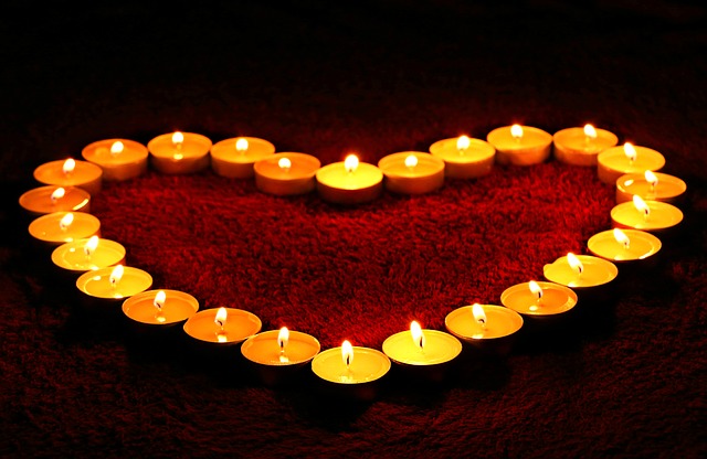 srdce ze svíček