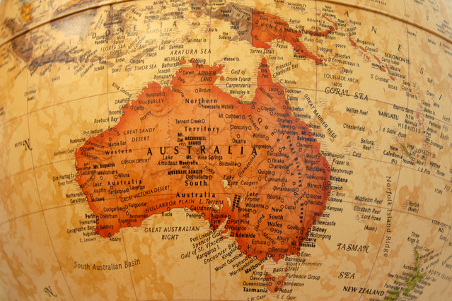 mapa Austrálie